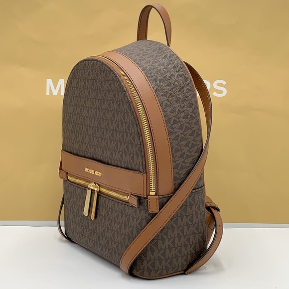 MICHAEL KORS KENLY MEDIUM BACKPACK BROWN SIGNATURE COLOR - Picture 4 of 16